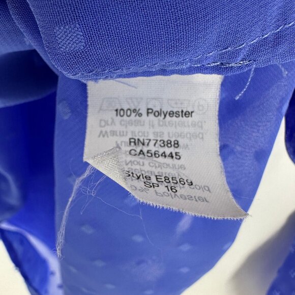 3/$25 J. Crew Clip Dot Blouse Top XXS Long Sleeve Popover Half Button Down Sheer - Picture 7 of 7